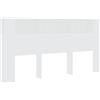 vidaXL Testiera con Contenitore Bianco 200x18,5x104,5 cm