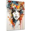 ARTEDinoi Quadro Moderno Stampa su Tela Astratta Splash Volto di Una Donna Canvas Dimensione 60x80x2cm