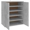 vidaXL Scarpiera Grigio Cemento 60x35x70 cm in Truciolato