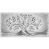 Giallobus - Quadro - 03 - Capezzale Moderno - Sacra Famiglia e Albero della Vita - Black&Gray - Vetro Acrilico - 140x70 - Pronto da Appendere - Quadri Moderni per la casa