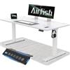 Airfish Scrivania Elettrica Regolabile in Altezza 140x60cm USB, Funzione di Memoria, Standing Desk Anti-Collisione 73-118cm Bianca
