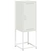 vidaXL Credenza Bianca 36x39x107 cm in Acciaio, mobiletto, Madia, Mobile di conservazione, armadietto, Mobile portaoggetti, portaoggetti, Mobile Alto