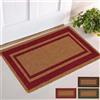 parpyon® Zerbino ingresso casa esterno Classico CM 40X80 in Cocco Naturale con fondo ANTISCIVOLO Tappeto entrata per esterno ed interno tappeti moderni (CM 40X80, Bordo-2R)