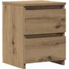 vidaXL Comodino Rovere Artigianale 30x30x40 cm in Legno Multistrato, mobile, mobili per camera da letto, tavolino, mobiletto laterale, porta telefono