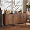 Wyibwy Credenza in rovere scuro, 150x80x40 cm, con 3 cassetti, credenza a 2 ante, mobile da cucina, mobile da ingresso, mobile decorativo per cucina, soggiorno, ingresso, corridoio