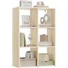 WOLTU Libreria a 6 Cubi, Scaffale di Stoccaggio a 3 Livelli, Libreria Verticale, Scaffale Divisorio, Mobile di Stoccaggio per Soggiorno/Camera da Letto, Rovere Chiaro, SK054hei