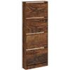 vidaXL Scarpiera Rovere Fumo 59x17x150 cm in Legno Multistrato