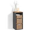Livinity Mobiletto per lavatrice Paolina, Antracite/Rovere dorato, 40.2 x 88.2 cm