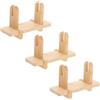 LOORGVEL Supporto per Ventaglio Cinese e Giapponese in Legno, Espositore Porta Ventaglio da 3 Pezzi, Base Decorativa per Esposizione in Sala da tè e Soggiorno, Supporto Stabile Artigianale