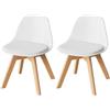 WOLTU 2X Sedie Bambini Sedioline da Tavolo Piccole Poltroncine Bimbi per Cameretta Plastica e PU Bianco