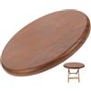 CANIGHT Seduta Rotonda in Legno Massello Marrone Superficie Liscia, Copertura di Ricambio Elegante per Sgabello, per Sostituzione e Arredamento Raffinato