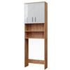 Vicco Mobiletto per lavatrice Irma, Bianco lucido/oro power oak, 64 x 190.5 cm, adatto per riporre oggetti e come supporto per lavatrici