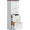 HOMCOM Cassettiera per scrivania con 4 cassetti, cassettiera per ufficio, schedario, porta stampante, con binario per appendere A4 e lettere, 40x40x131 cm, bianco
