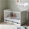 Kids Collective Lettino per bambini 70x140 Culla trasformabile regolabile in altezza e pioli rimovibili con cassetto | legno di pino massiccio bianco Prodotto in Europa