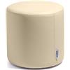 Avalon - Pouf Poggiapiedi Rigido CILINDRO Mamba Ignifugo Classe 1IM in Ecopelle Nautica, Puff Poggiapiedi, Seduta da Interno ed Esterno, Professionale Comodo Impermeabile, Made in IT(45cm-Beige)