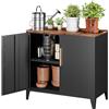 Sightlife Armadio in metallo, mobili da esterno, credenza in metallo, da cucina, da balcone, da giardino, da corridoio, ripiano regolabile, 40 x 80 x 76 cm
