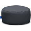Bruni - Pouf rotondo, per interni ed esterni, ideale come poggiapiedi, per yoga o meditazione, taglia M, colore grigio