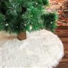 Deggodech 78cm Bianco Peluche Gonna Albero di Natale Grande Bianca Finta Pelliccia Gonne Albero Natale Copertura Albero di Natale Decorazioni Natalizie Christmas Tree Skirt - 31pollici