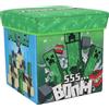 CARTOON Pouf Minecraft per bambini multifunzione contenitore porta oggetti per sedersi 30 cm