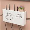 Lioaeust Scaffale per router wireless, ripiano WiFi, per soggiorno, montaggio a parete, decorazione da parete (B)