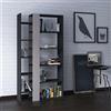 Totò Piccinni Libreria LIFT in legno 10 Ripiani dal design moderno 80x25x150h (Antracite/Tortora)
