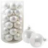 irpot Palline di Natale Sfere Decorative in Vetro Dimensioni e Colore a Scelta. (10 cm N16048, Bianco)