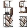 COSTWAY Libreria Scaffale, Librerie Verticali da Terra a 6 Ripiani Aperti, Scaffale Alto Industriale a S e Albero, 39,5 x 25 x 122 cm, per Soggiorno, Ufficio e Camera da Letto