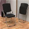 Rcynview Set da 2 Sedie Pieghevoli Imbottita Salvaspazio Portatile sedia Pieghevole Richiudibile Da Interno Esterno Giardino Campeggio Ufficio Resistenti Ferro Leggere Comode In Ecopelle (Nero, 2)