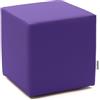 Avalon - Pouf Poggiapiedi Rigido CUBO Mamba Ignifugo Classe 1IM in Ecopelle Nautica, Puff Poggiapiedi, Seduta da Interno ed Esterno, Professionale Comodo Impermeabile, Made in IT(35cm-Viola)