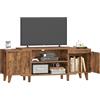 Hzuaneri Mobile TV, tavolo TV per TV fino a 152cm, mobile TV con 2 mobili e 2 vani aperti, 40 x 140 x 51,5 cm, per soggiorno, camera da letto, sala da pranzo, Marrone Country TV16701B