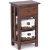 Design Delights Armadietto Vintage Big Plant | 80 x 50 cm (Altezza x Larghezza), in Legno, Stile Shabby Chic, con cassetto, armadietto per Il Bagno