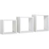 MODULARREDO | INCUBO Set di 3 Mensole da Muro, Cubi Arredo, Mensole Cubo, Cubi da Parete, 35x35, 30x30 e 25x25 p15.5 cm, Rovere Sbiancato, Kit Tasselli Incluso - Made in Italy