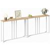 YITAHOME Tavolo Consolle, Set di 2 80cm Consolle Ingresso, Piccolo Tavolo per Decorazioni, Tavolino Da Divano, Console, Corridoio, Soggiorno, Assemblaggio Semplice, Stile Bianco e Legno
