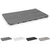Inbagno Pedana Doccia Antiscivolo Rettangolare, 80x50x2.5 cm, PP Alta Resistenza Ideale per Interno Esterno (Grigio)