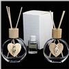 DLM Bomboniere DLM-31588 (Kit 6 Pezzi) Profumatore in Vetro Legno con Cuore Chiave di Violino sol Musica Diffusore per Ambienti Profumo bomboniera