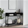 ZQQLVOO Tavolino Consolle Nero 100x30,5x75 cm in Legno Multistrato, Scrivania Consolle, Tavolino Consolle, Consolle da Ingresso - Ideale per Spazi Ridotti