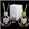 DLM Bomboniere DLM-31604 (Kit 6 Pezzi) Profumatore in Vetro Legno con Cuore Laurea Gufo Gufetto Cappello Tocco Pergamena Diffusore per Ambienti Profumo bomboniera