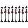Magie di Natale Lampione Stradale a Lanterna a Gas‎, Accessorio per Villaggio di Natale da 10,5 cm, Set 4 Pezzi