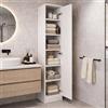 Linea Azzurra Scarpiera Gabriella Salvaspazio Slim un'Anta e Ripiani in Legno Nobilitato Melaminico 182x36x38cm Made in Italy per Ingresso, Soggiorno, Esterno, Camera da Letto