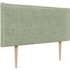 DHOME Testiera in lino naturale con bordo della testiera imbottito Letto moderno TOP TRENDING (Verde, 110x105cm con Gambe (Letto 80/90/105))