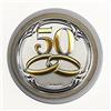 DLM_Bomboniere DLM-32198 (Kit 6 Pezzi) Calamita Magnete Tonda in Legno FEDI 50 Anniversario d'oro Cinquantesimo Matrimonio Segnaposto Pensierino Confettata bomboniera