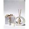 D A N A E FRAGRANZE ITALIANE bomboniera profumatore pigna Design in Marmo 11x12 con Scatola Nastro Confetti e bigliettino