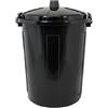 COSE DA CASA Bidone con coperchio chiuso grande 50 Lt antiodori o randagismo pattumiera da interno o esterno per la raccolta differenziata casa giardino locali commerciali (NERO)