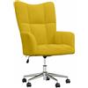 vidaXL Sedia reclinabile con ruote girevole in altezza regolabile sedia TV sedia imbottita sedia reclinabile sedia ad ala sedia soggiorno senape velluto giallo