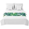 Morbuy Runner Letto Matrimoniale, Corridore Letto, Morbido Sciarpa, Stampa 3D di Foglie di Palma Modern Scarf Runner Decorazione per Alberghi Hotel (50x240cm,Verde)