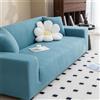 Odot Copridivano 4/3/2/1 Posti, Jacquard a Spina di Pesce Copridivano Elasticizzato Universale, Copri Divano AntiGraffio, Copri Divano con Braccioli, Fodera Divano Lavabile (1 Posto,Blu)