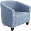 Hearda Copripoltrona 1 Posto, Jacquard Quadrato Copripoltrona, Elastico Copri Poltrona con Braccioli, Antiscivolo Cocktail Copri Poltrona, per Bar Soggiorno Camera da Letto (Blu)