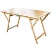 Liberoshopping Tavolo richiudibile LAURA KATIA a strisce in legno 70 x 140 cm (Naturale)