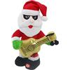Clondo Babbo Natale, Addobbo Natalizio, Decorazione di Natale, Ornamento, Tradizione, Oggettistica, 30H cm, Movimento, Musica