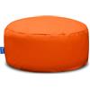 Bruni - Pouf rotondo, per interni ed esterni, ideale come poggiapiedi, per yoga o meditazione, taglia M, colore arancione